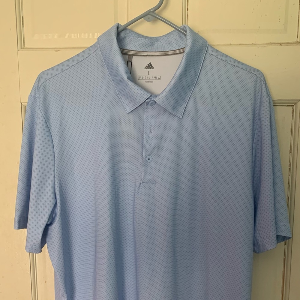 Adidas blue polo shirt NWT large